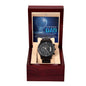 Dad Carry The World Metal Chronograph Watch