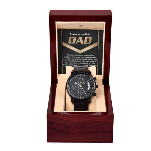 Dad Most Precious Gift Metal Chronograph Watch