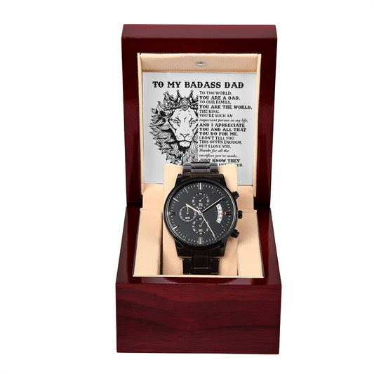 Dad Important Person Metal Chronograph Watch