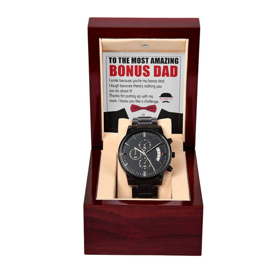 Bonus Dad Like A Challenge Metal Chronograph Watch