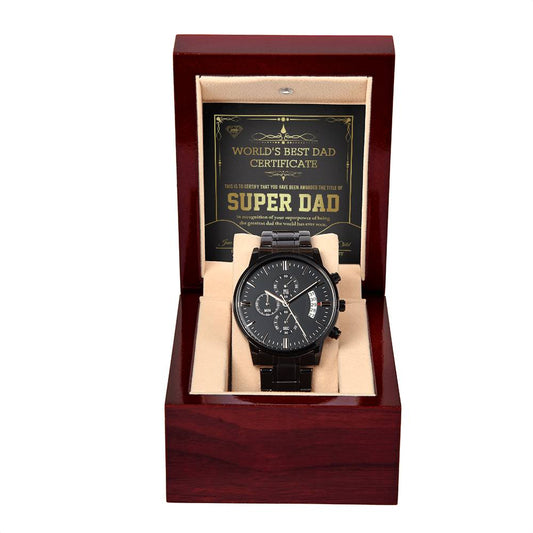 Super Dad Certificate Metal Chronograph Watch