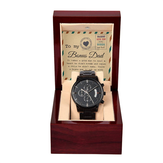 Bonus Dad Heal A Heart Metal Chronograph Watch