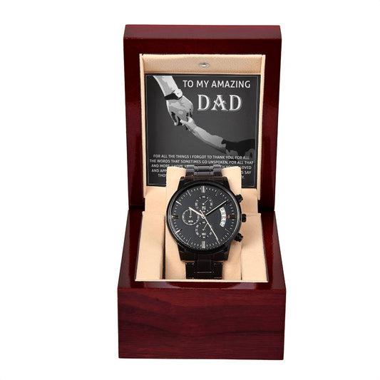 Dad To Thank You Metal Chronograph Watch