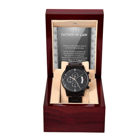 Father In Law Of Your Heart Metal Chronograph Watch